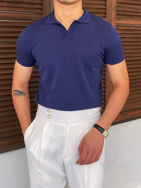 Summer Men Fashion Polo Shirts Short Sleeve